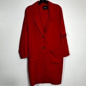 Leshop Fashion & Culture Red Relaxed-fit Coat